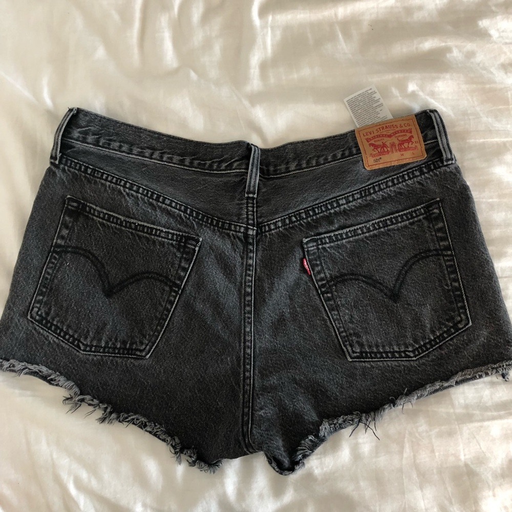 Black Levi 501 shorts
